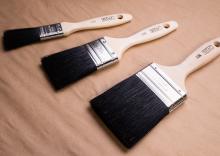 BT&C Black Bristle Paint Brushes with Stainless Ferrules